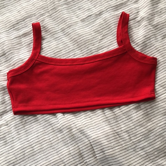 Shein Red Crop Tank Top - Picture 2 of 3